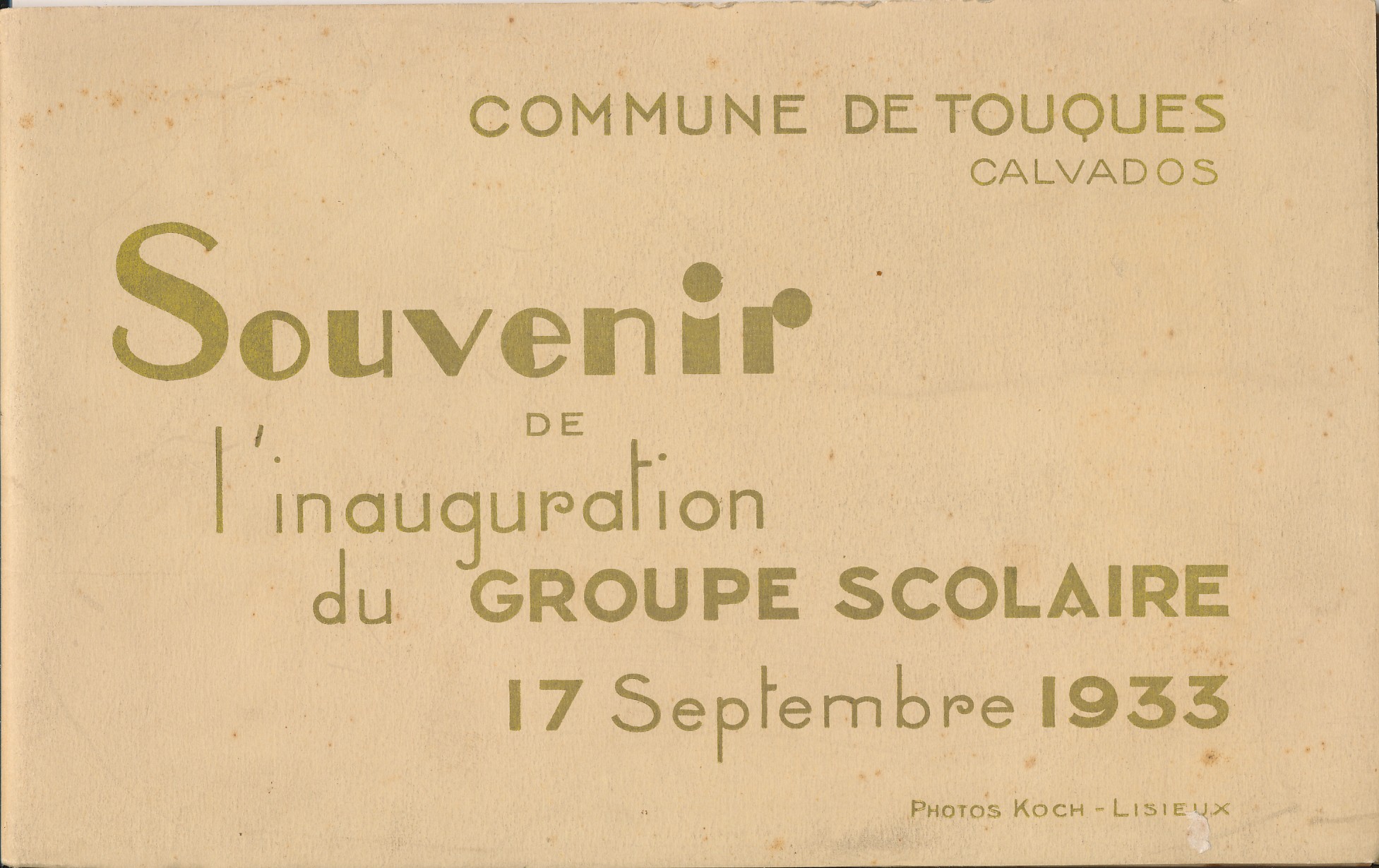 Couverture du livret historique